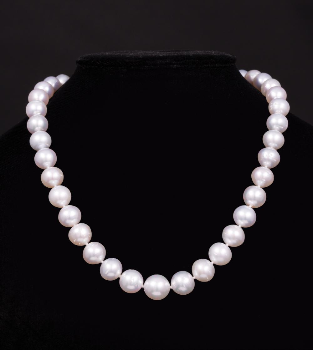 Appraisal: kt White Gold and South Sea Pearl Necklace round off