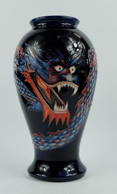 Appraisal: Moorcroft vase decorated all around with a dragon height cm