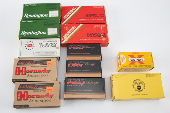 Appraisal: A large group of Factory Boxed Ammunition that include Three