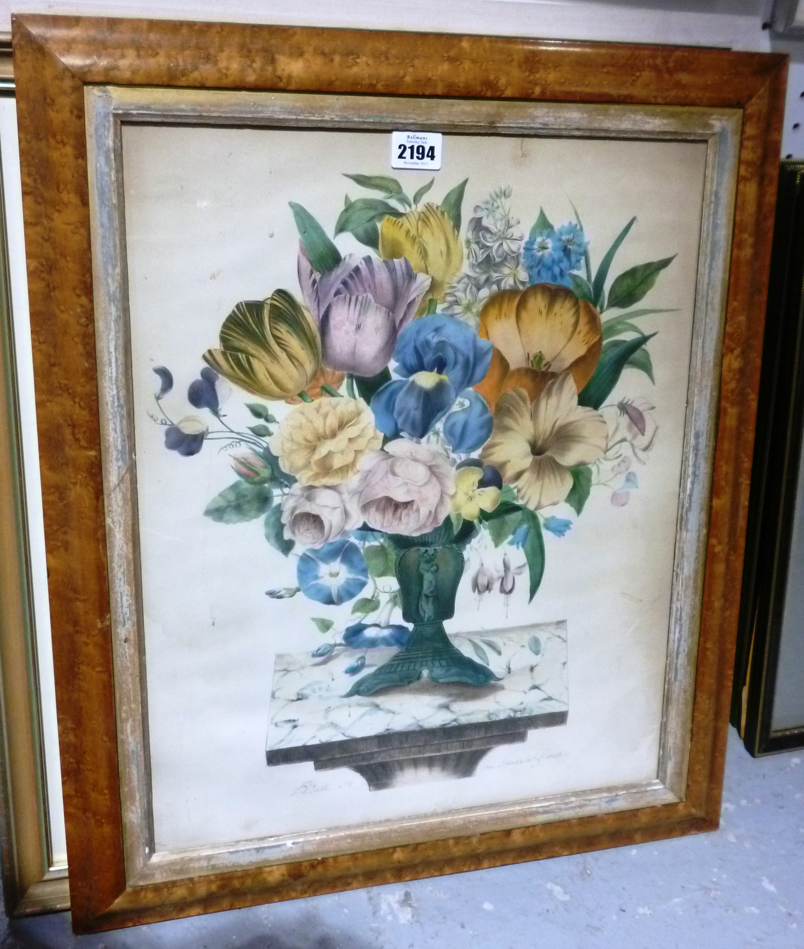 Appraisal: A group of four floral prints