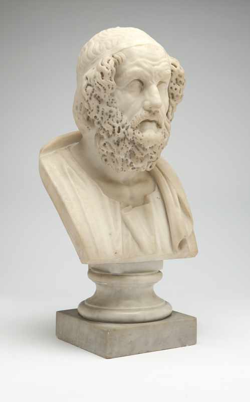 Appraisal: An Italian white marble bust of Homer Late th early