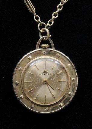 Appraisal: Movado Watch St Christopher Medal Pendant in Provenance Property from