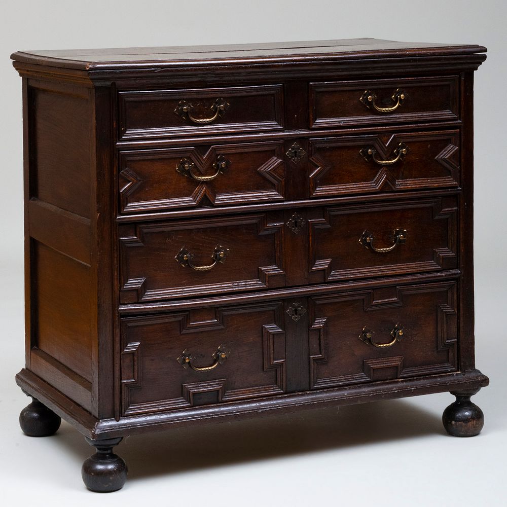 Appraisal: William and Mary Style Oak Chest x x in Dimension