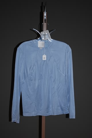 Appraisal: CHADO dusty blue silk long sleeved knit top with piping