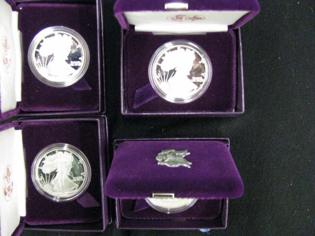 Appraisal: -S Proof Silver Eagle Coins