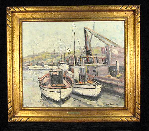 Appraisal: Paul Conner American - San Pedro Harbor signed 'Paul Conner'