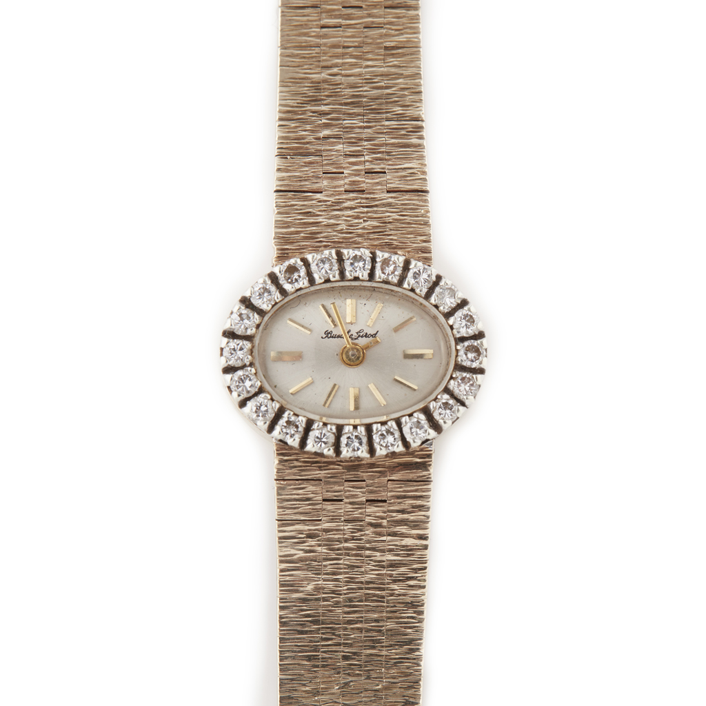 Appraisal: BUCHE-GIROD - A lady's ct gold diamond set wrist watch