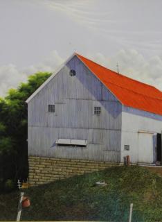 Appraisal: SMITH Gerald Oil on Canvas Barn Woodbridge CT Signed lower