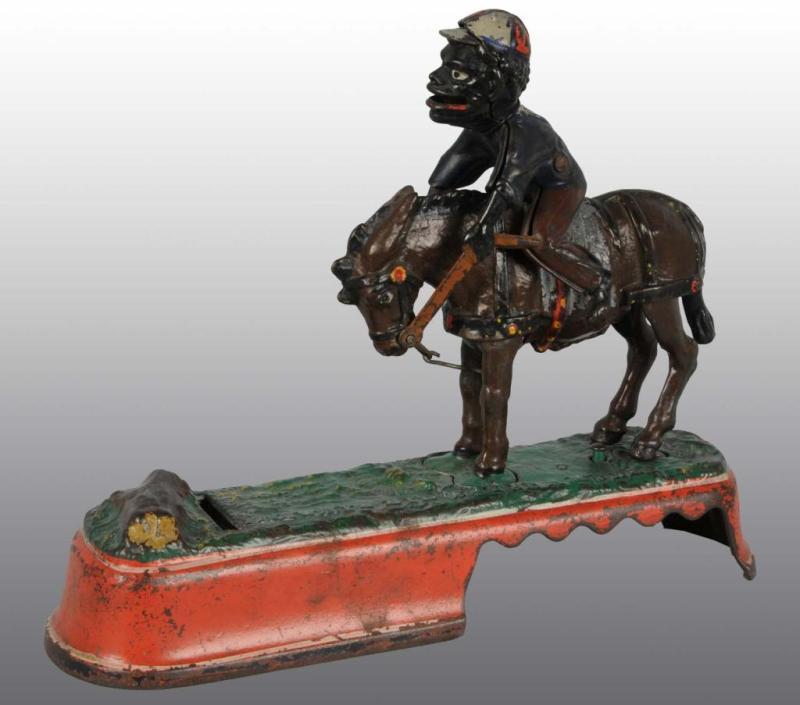 Appraisal: Cast Iron Always Did 'Spise A Mule Mechanical Bank Description