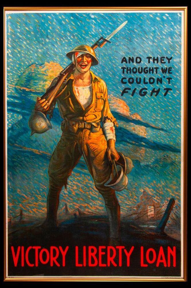 Appraisal: Clyde FORSYTHE - Vintage World War I Poster And They