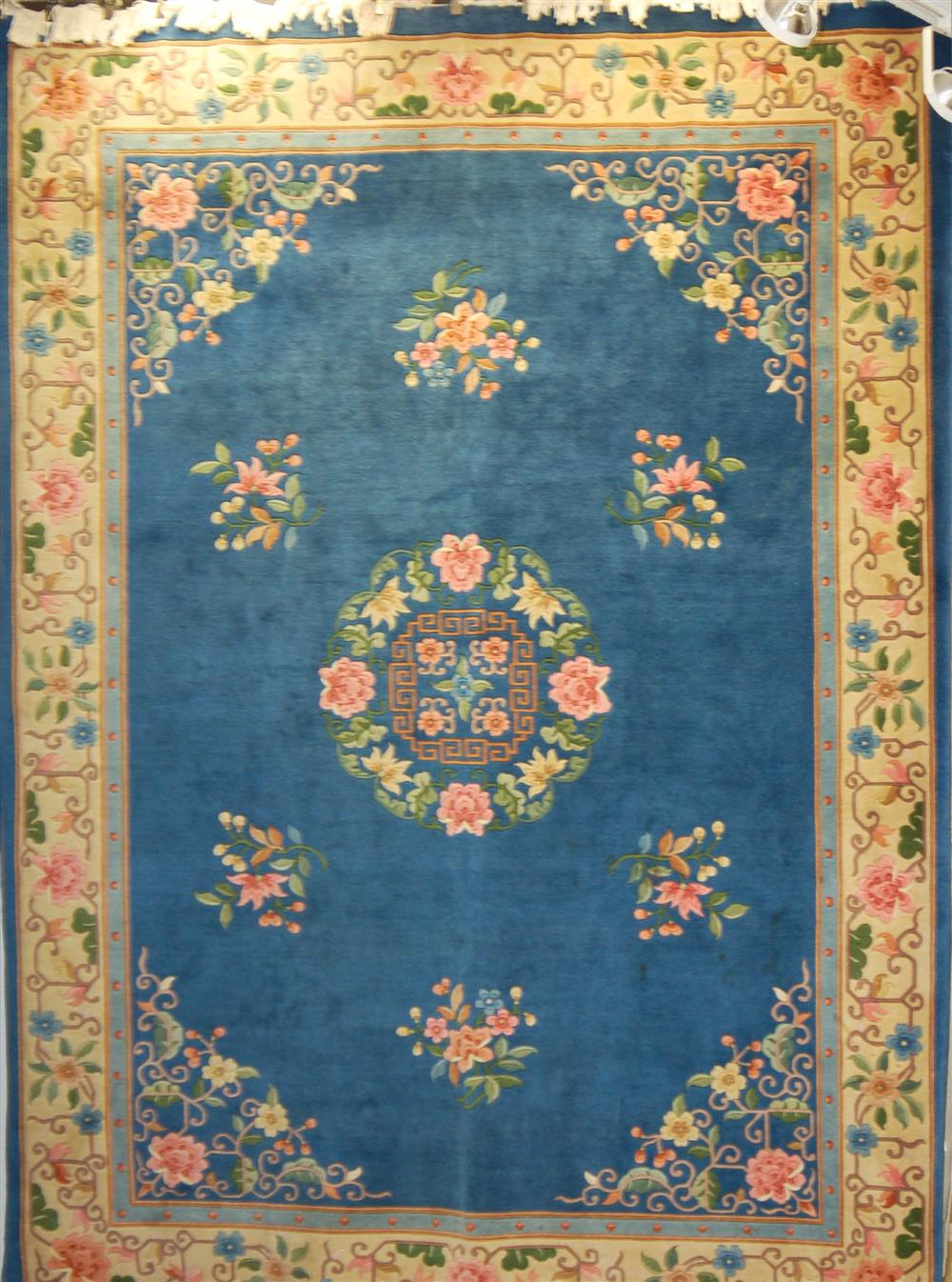 Appraisal: HANDMADE CHINESE ORIENTAL WOOL RUG having a wool pile on