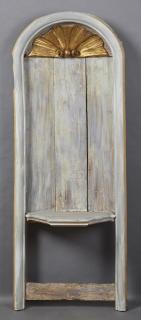 Appraisal: French Polychromed Beech Statuary Niche th c the arched top