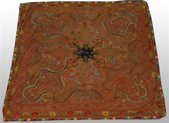 Appraisal: PERSIAN SHAWL th century feet inches x feet inches Condition