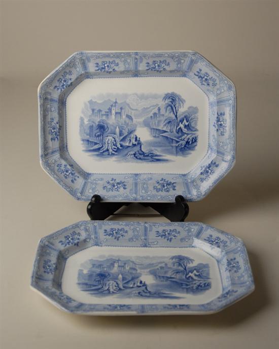 Appraisal: Two th C J Heath Transferware Platters in the identical