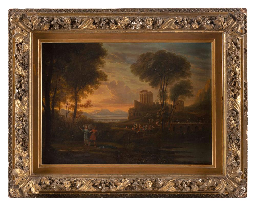 Appraisal: FRENCH SCHOOL th Century Allegorical landscape in the manner of