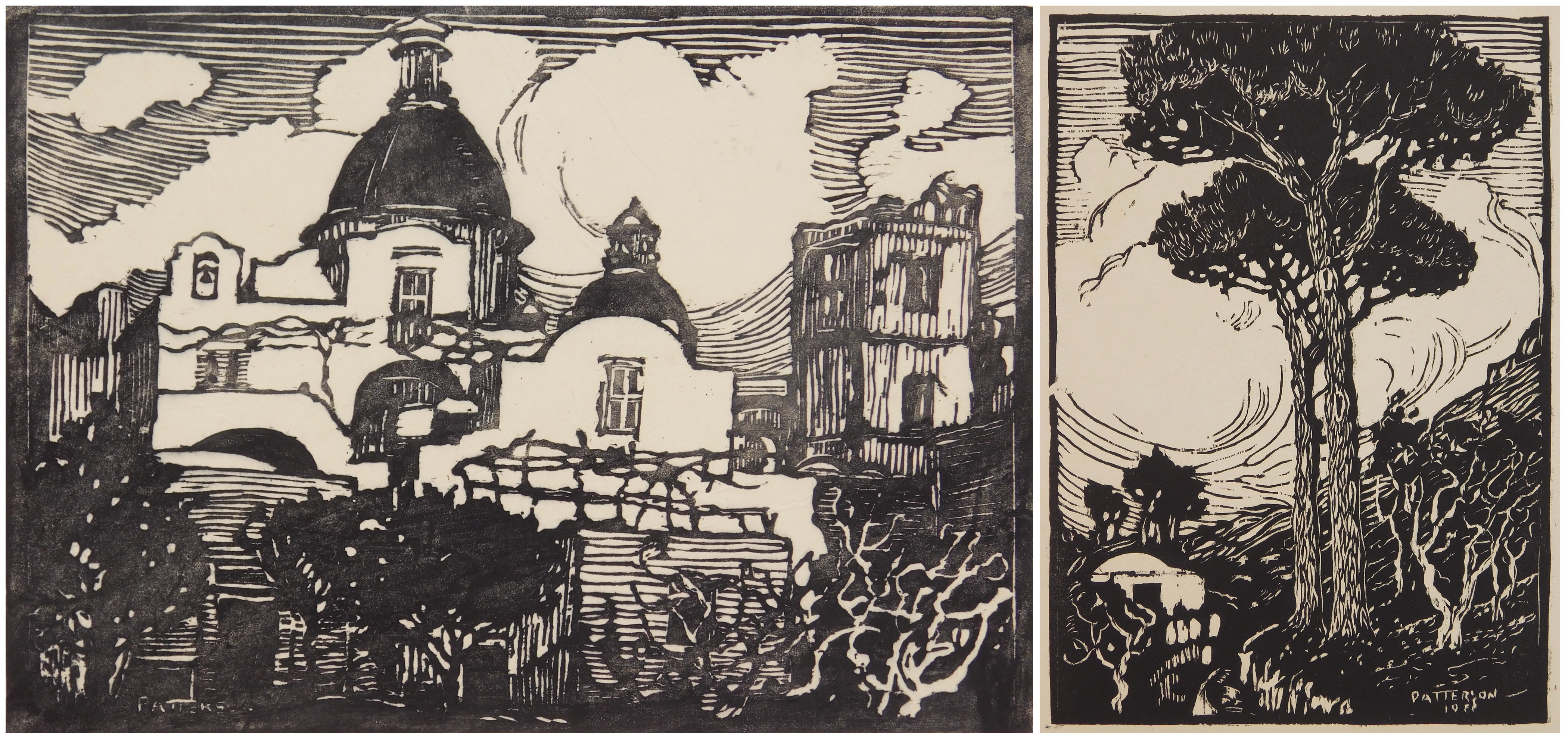 Appraisal: Margaret Patterson - ''Cathedral Anacapri''- woodcut ca signed and titled