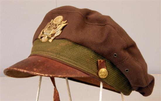 Appraisal: American World War II military cap inscribed under the peek