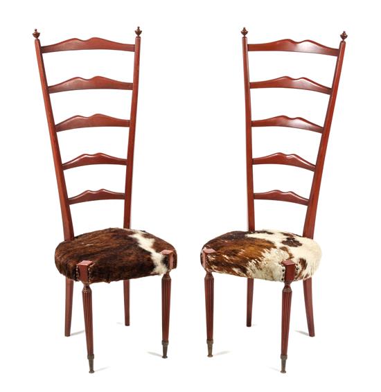 Appraisal: Sale Lot A Pair of Meroni Fossato Chairs circa each