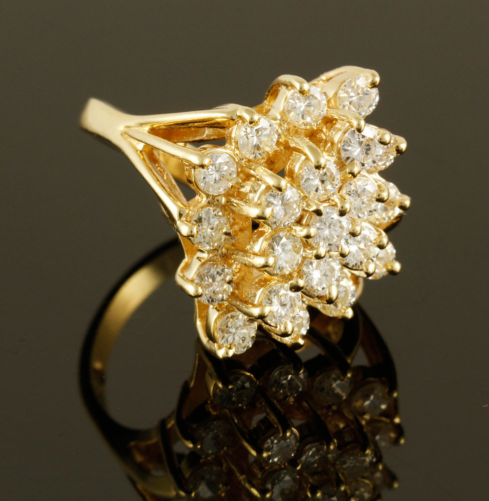 Appraisal: - K Gold and Diamond Ring K yellow gold and