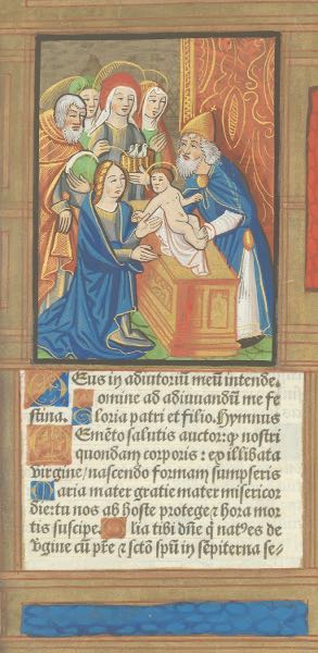 Appraisal: ILLUMINATED MANUSCRIPT PAGE x page size Miniature manuscript page on