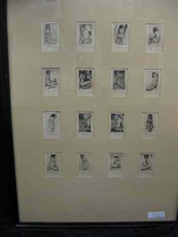 Appraisal: Morris Harvey Hobbs Set of Etchings Nudes all titled and