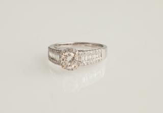 Appraisal: Lady's K White Gold Dinner Ring with a central carat