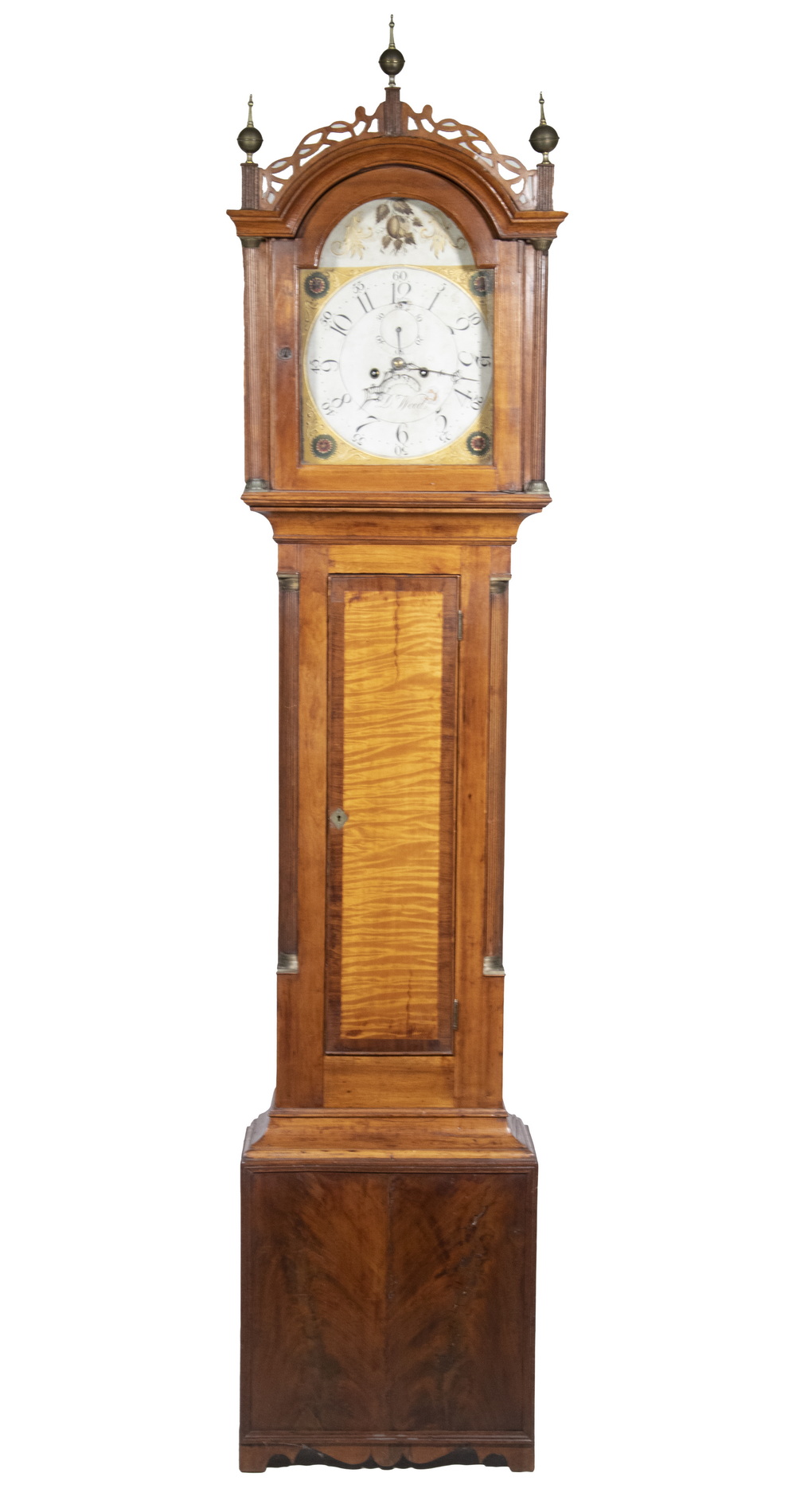 Appraisal: TALL CASE CLOCK BY DAVID WOOD - NEWBURYPORT MASSACHUSETTS CIRCA