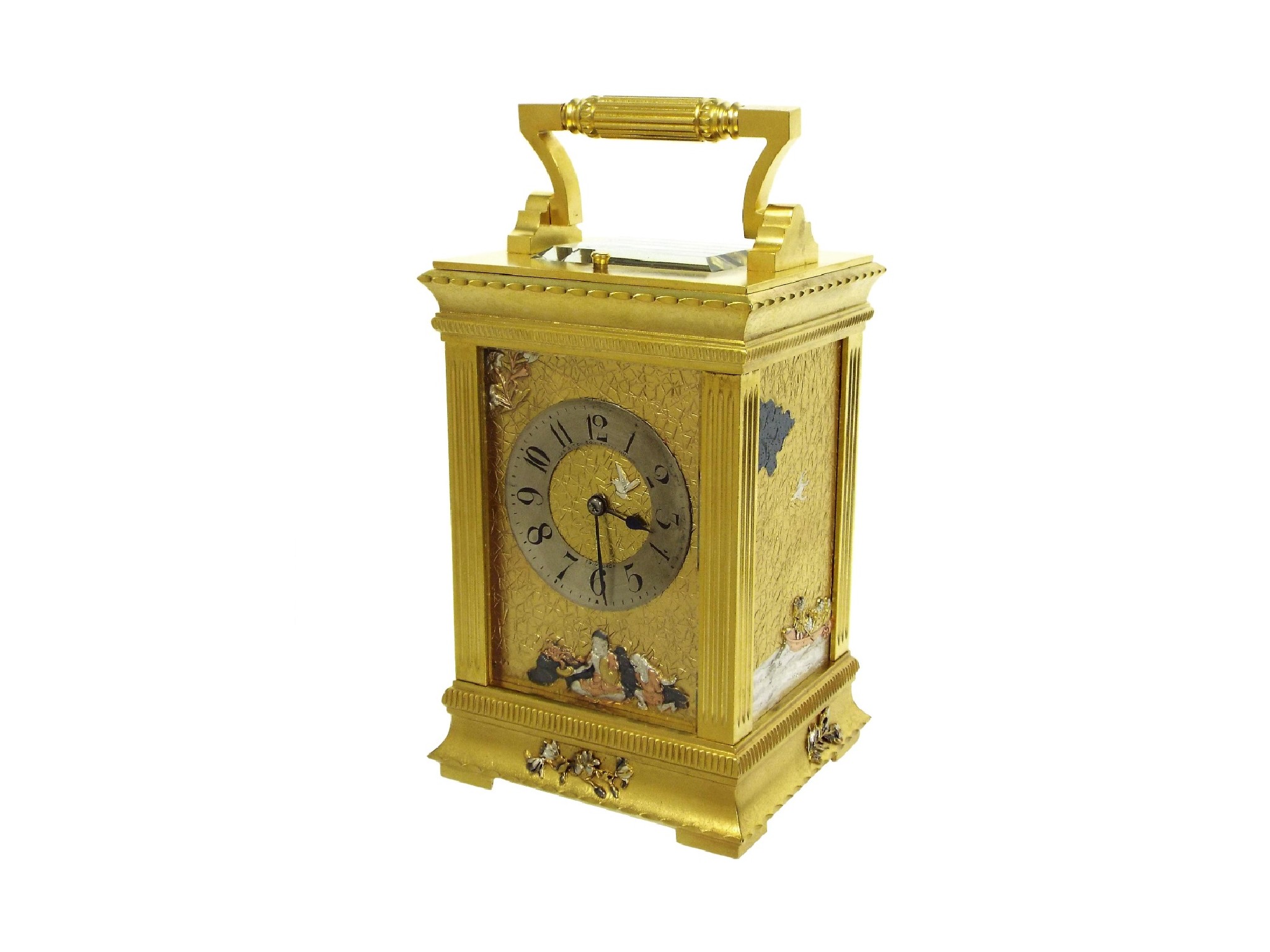 Appraisal: Fine French repeater carriage clock in the Japanese aesthetic taste