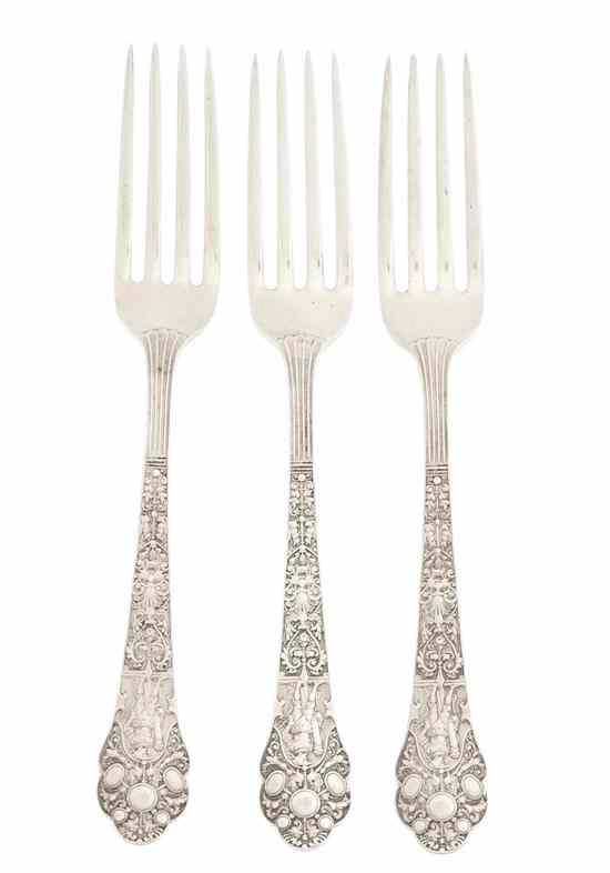 Appraisal: A Set of Six American Sterling Silver Dinner Forks Gorham