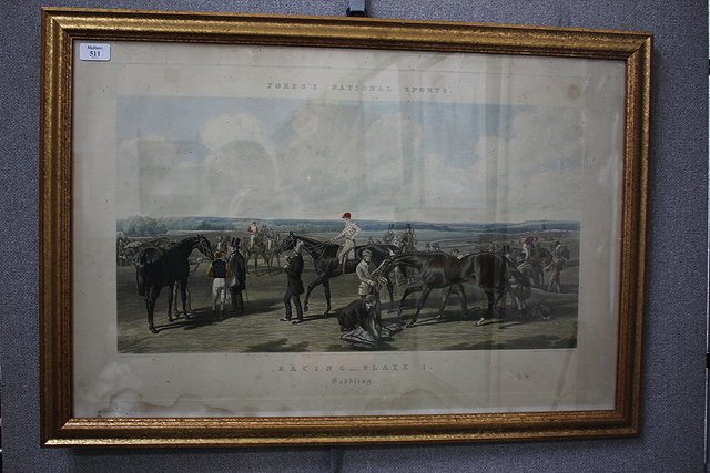 Appraisal: A LATE TH CENTURY HAND COLOURED LITHOGRAPH of an image