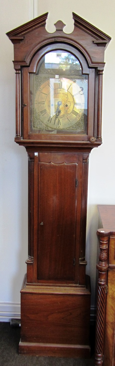 Appraisal: An th century oak eight day longcase clock the arch