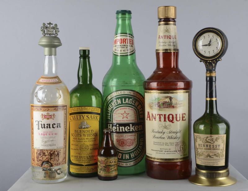 Appraisal: Lot of Large Assorted Liquor Bottles Including nine various sizes