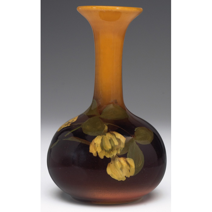 Appraisal: Rookwood vase Standard glaze with painted clover executed by Edith