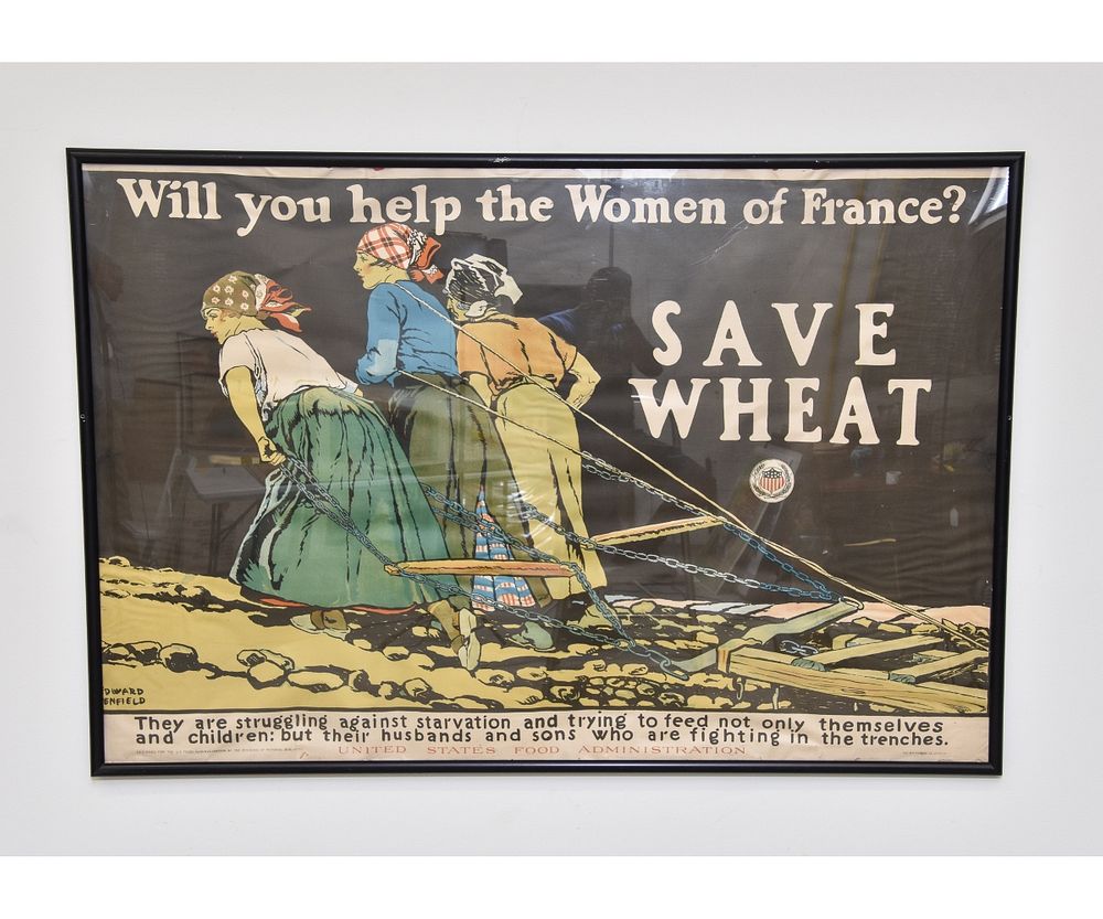 Appraisal: Poster - World War I Framed poster titled Will you