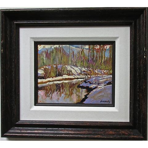 Appraisal: GARTH ARMSTRONG CANADIAN - UNTITLED WINTER STREAM OIL ON BOARD