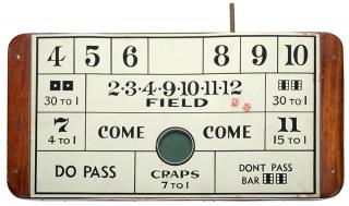 Appraisal: Gaffed Tabletop Dice Game Chicago K C Card Co ca