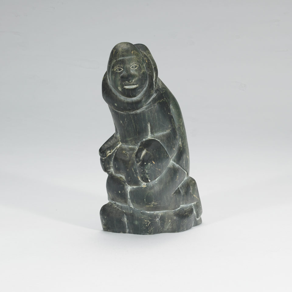 Appraisal: Unidentified KNEELING FIGURE stone dated height x width x depth