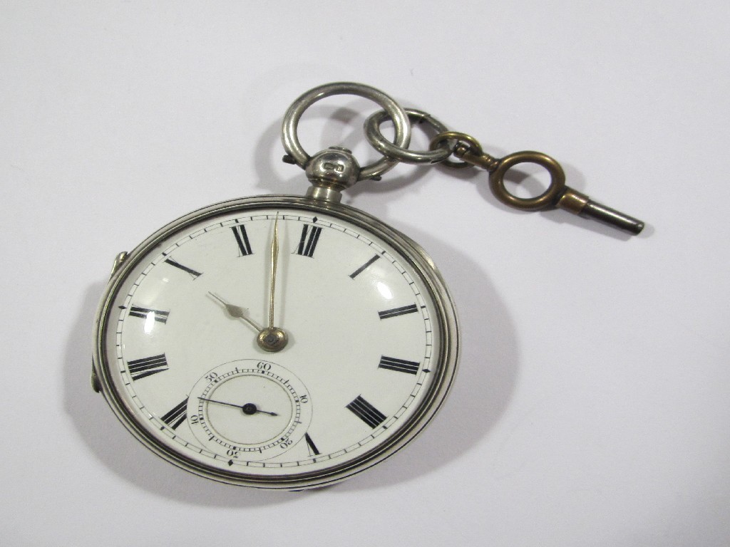 Appraisal: Silver open faced pocket watch