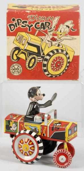 Appraisal: Tin Marx Disney Mickey Dipsy Car Wind-Up Toy Description American