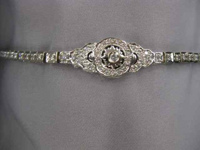 Appraisal: Diamond Bracelet diamonds totaling carats in k white gold ''