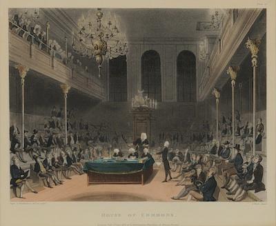 Appraisal: Rowlandson Pugin Buck House of Commons Hand colored etching and