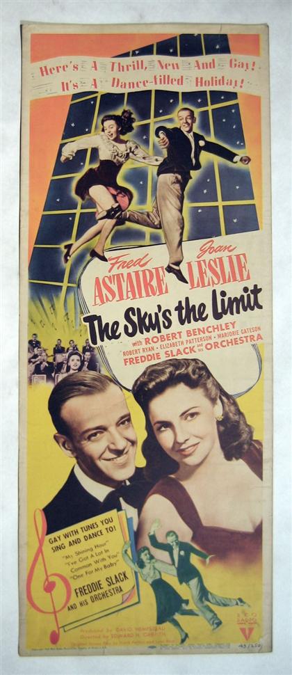 Appraisal: pieces Movie Posters Fred Astaire Musicals The Sky's The Limit