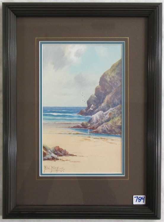 Appraisal: HERBERT W HICKS GOUACHE ON PAPER United Kingdom - Seascape