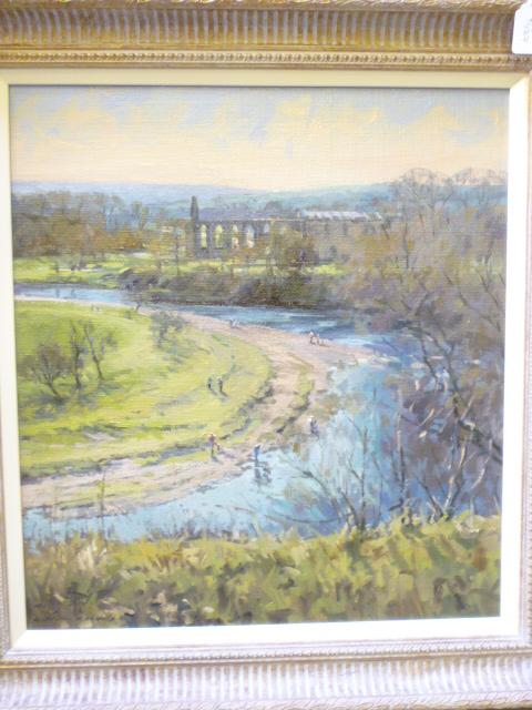 Appraisal: GILLIAN ROBERTS Contemporary Bolton Abbey from the Cavendish Memorial oil