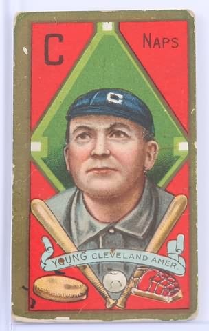 Appraisal: T- baseball card of Denton T Young Cleveland Naps Card