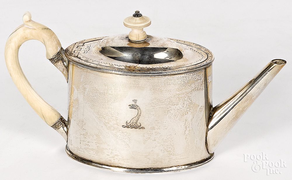 Appraisal: Georgian silver teapot Exclusive on Bidsquare Georgian silver teapot -