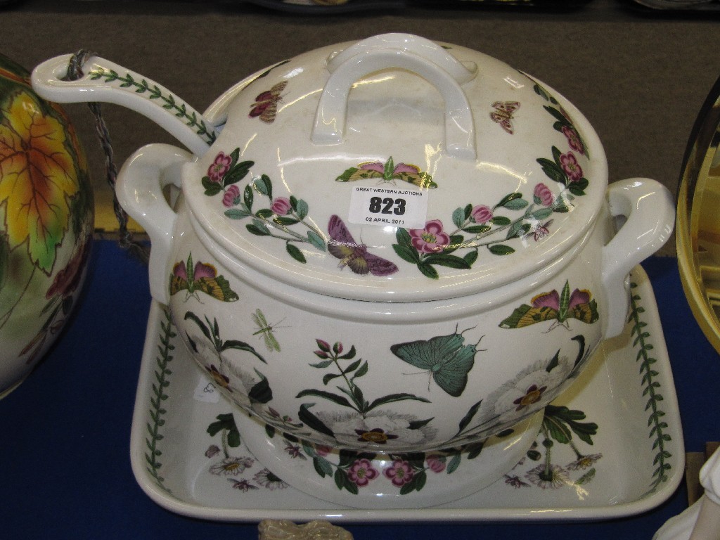 Appraisal: Portmeirion 'Botanic Garden' soup tureen with ladle and a rectangular