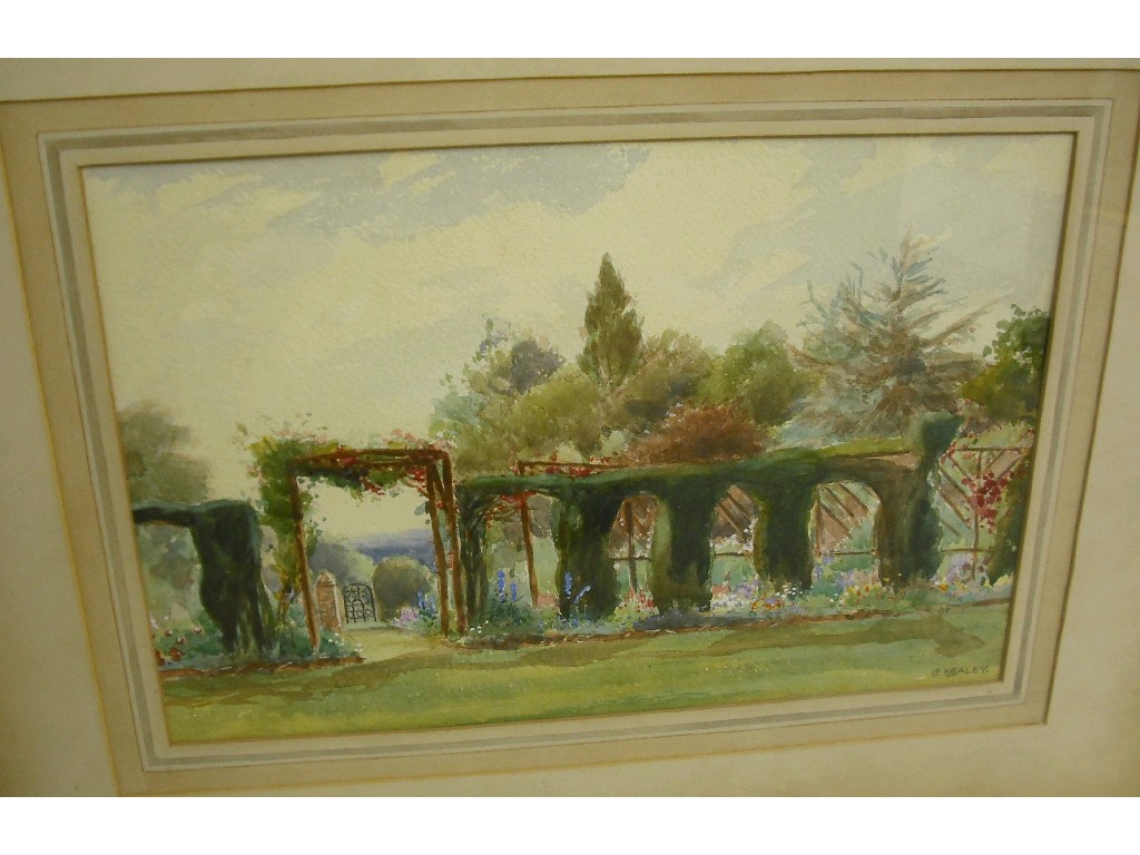 Appraisal: By G Healey th century British - a Cobham garden