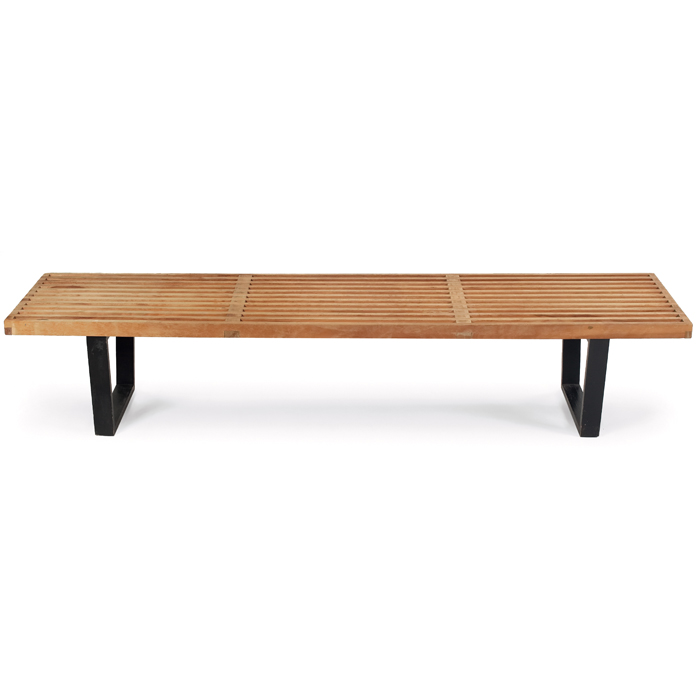 Appraisal: George Nelson Platform bench by Herman Miller solid birch top