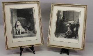 Appraisal: Edwin Henry Landseer - Dog Prints Overall Sizes x in